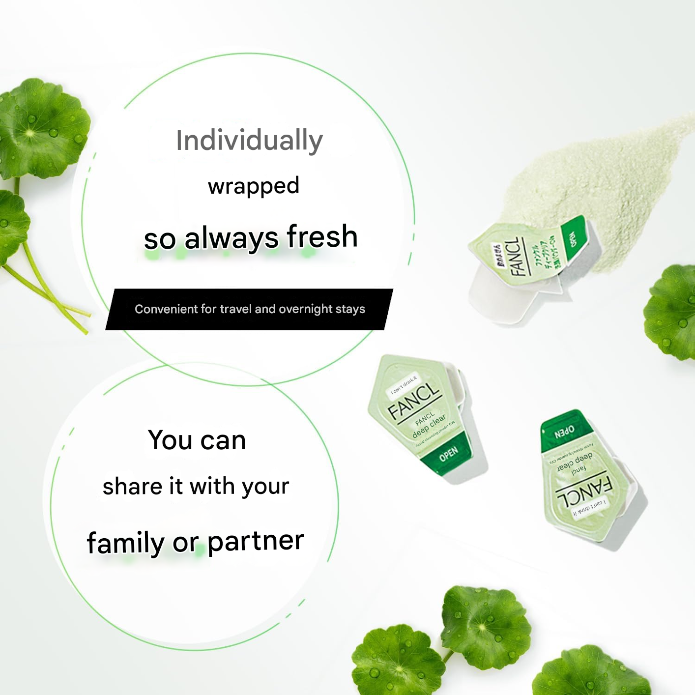 FANCL Deep Clear Facial Cleansing Powder – CICA & VC (30 Pieces) - Image 6